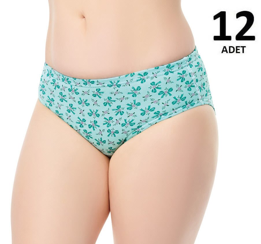 Seher Kadın Emprime Slip Külot 12'li