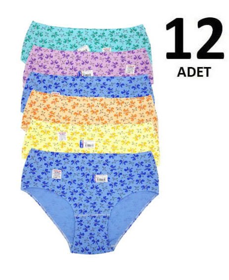 Seher Kadın Emprime Slip Külot 12'li