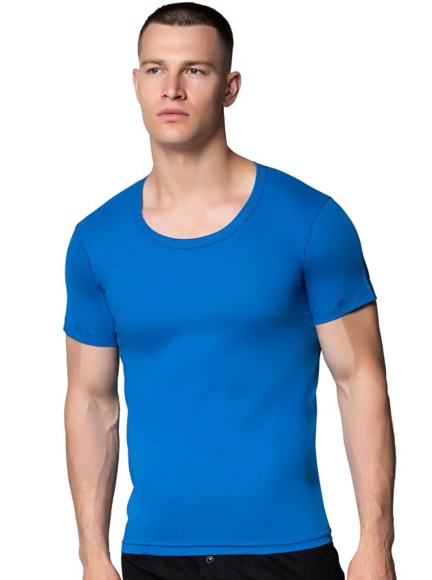 Sedef Yıldızı Erkek Penye Renkli Bisiklet Yaka 1009 Gri/Askeri Yeşil/Saks