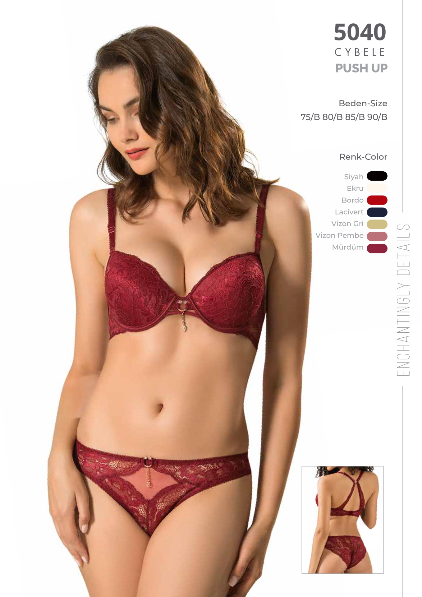 LE JARDİN SLİKONLU TAŞLI SÜTYEN TAKIM LJ-5040