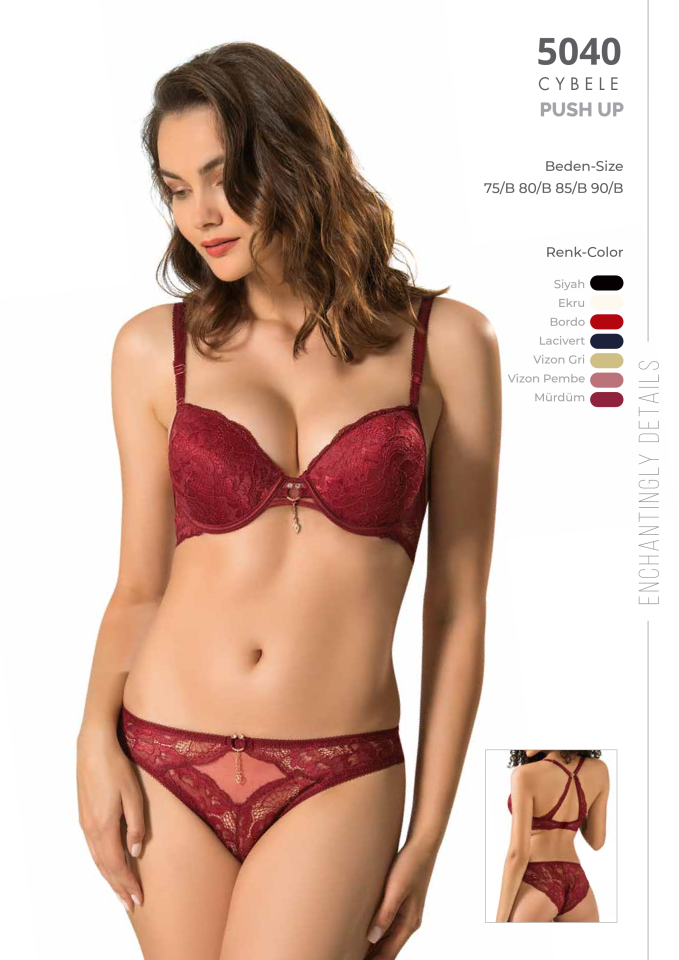 LE JARDİN SLİKONLU TAŞLI SÜTYEN TAKIM LJ-5040