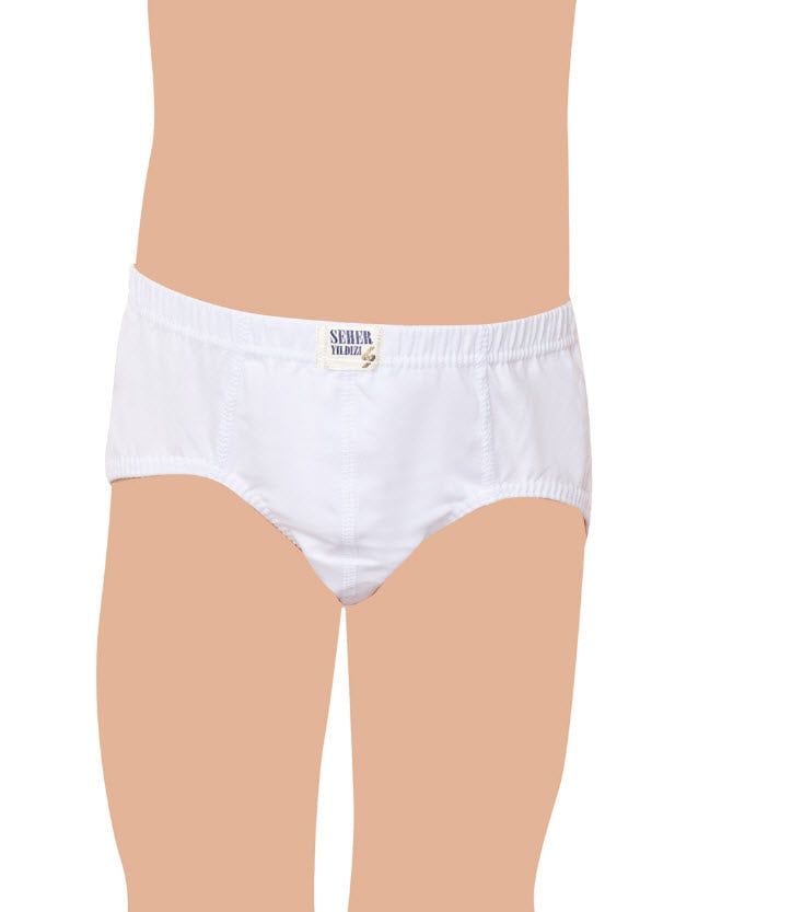 Seher Erkek Çocuk Penye Slip Külot 12'li BEYAZ - 2