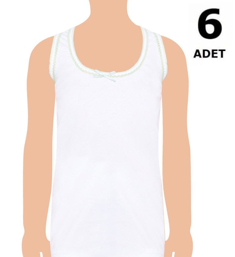 Seher Kız Geniş Askı Oyalı Atlet 6'lı