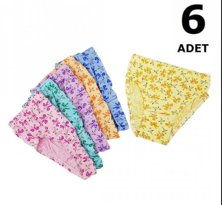 Seher Kız Emprime Slip Külot 6'lı