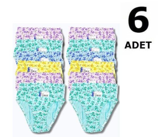 Seher Kız Emprime Slip Külot 6'lı