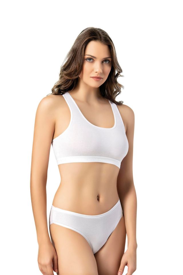 KOTA BAYAN GENİŞ ASKILI PEDLİ BÜSTİYER Siyah/Beyaz/Ten K6313