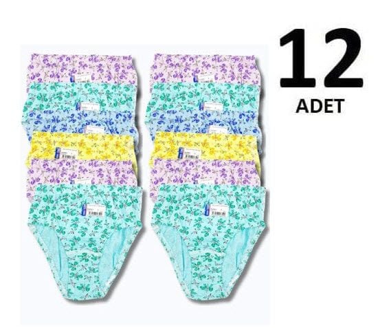 Seher Kız Emprime Slip Külot 12'li