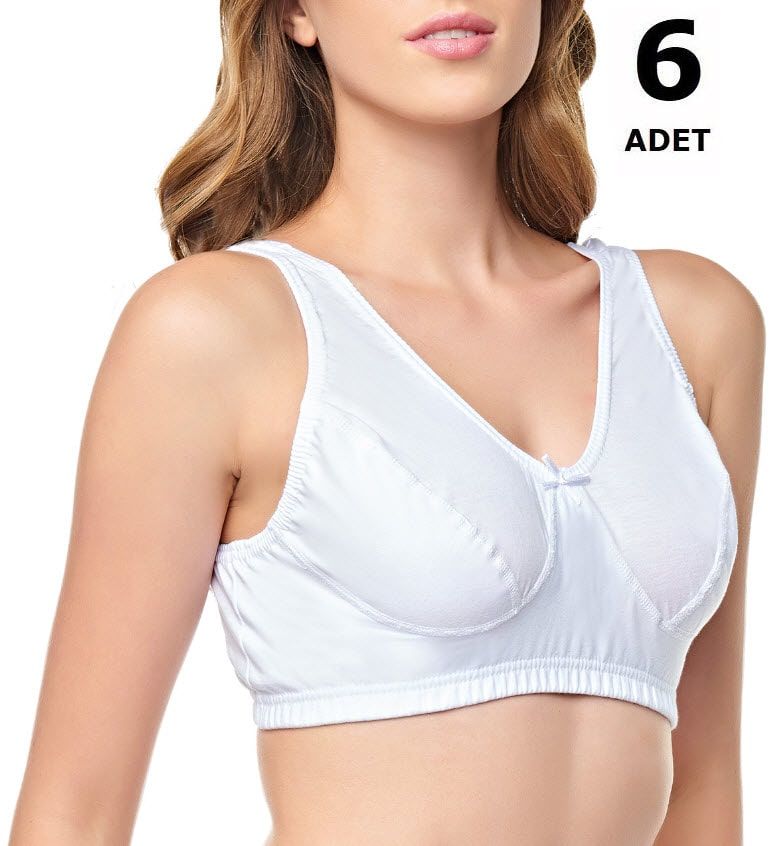 Tutku 0152 Bayan Bady Sütyen 6'lı BEYAZ - 75