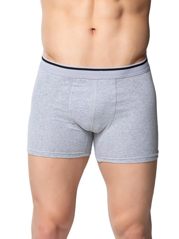 Sedef Yıldızı Erkek Likralı Boxer 1013 Siyah/Gri