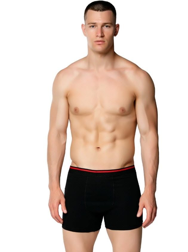 Sedef Yıldızı Erkek Likralı Boxer 1013 Siyah/Gri