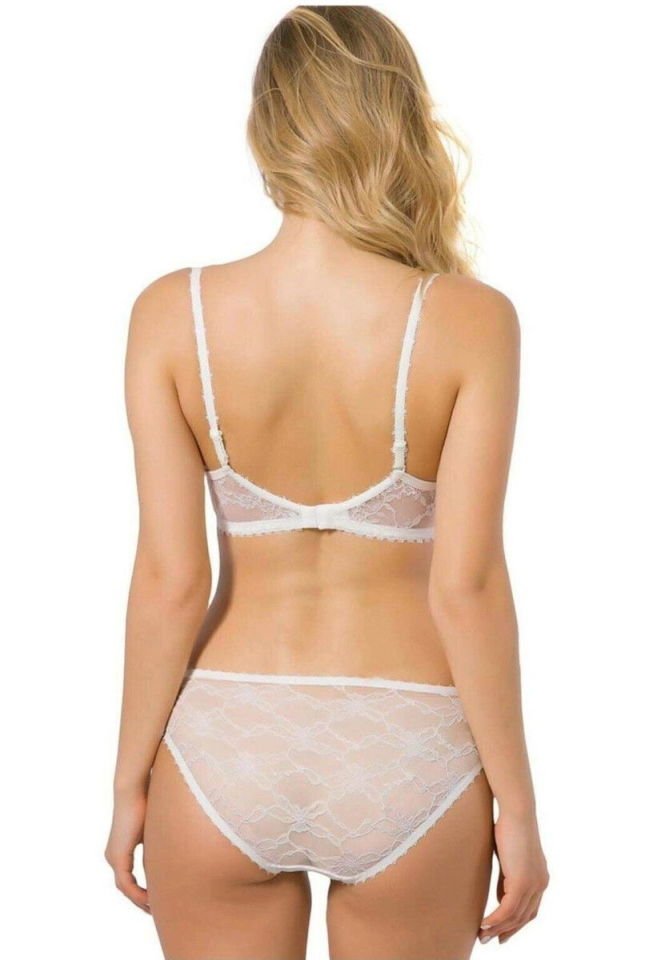 LE JARDİN DANTEL KAPLI SÜTYEN TAKIM LJ-6042 BEYAZ - 85