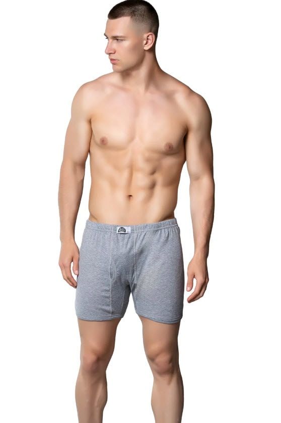 Erkek Ribana Renkli Arjantin (Paçalı) Külot Gri/Siyah 3058