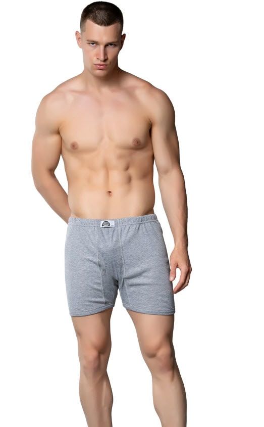 Erkek Ribana Renkli Arjantin (Paçalı) Külot Gri/Siyah 3058