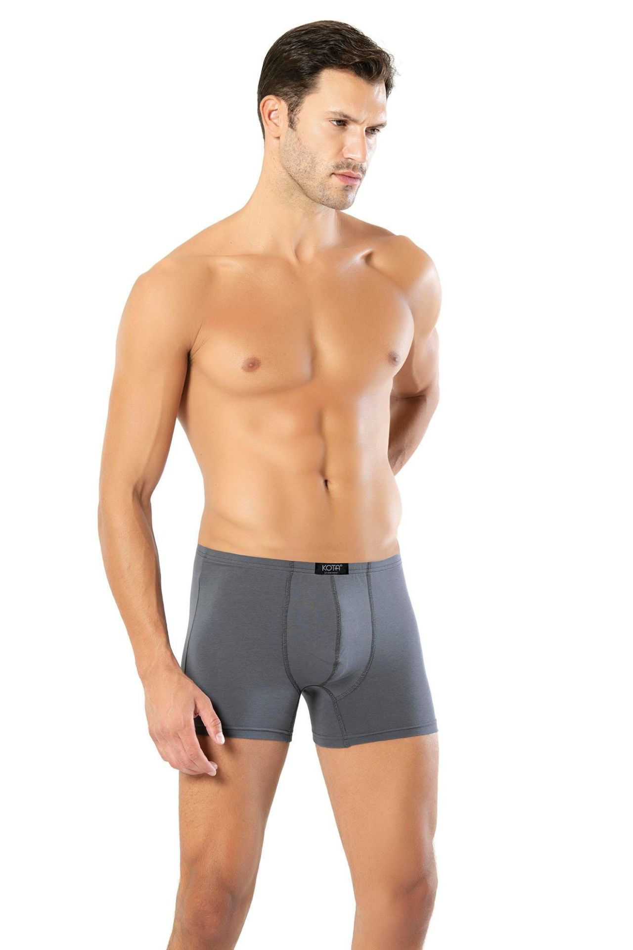 KOTA ERKEK BELİ İNCE KATLAMA MODAL BOXER K1011 FÜME - S