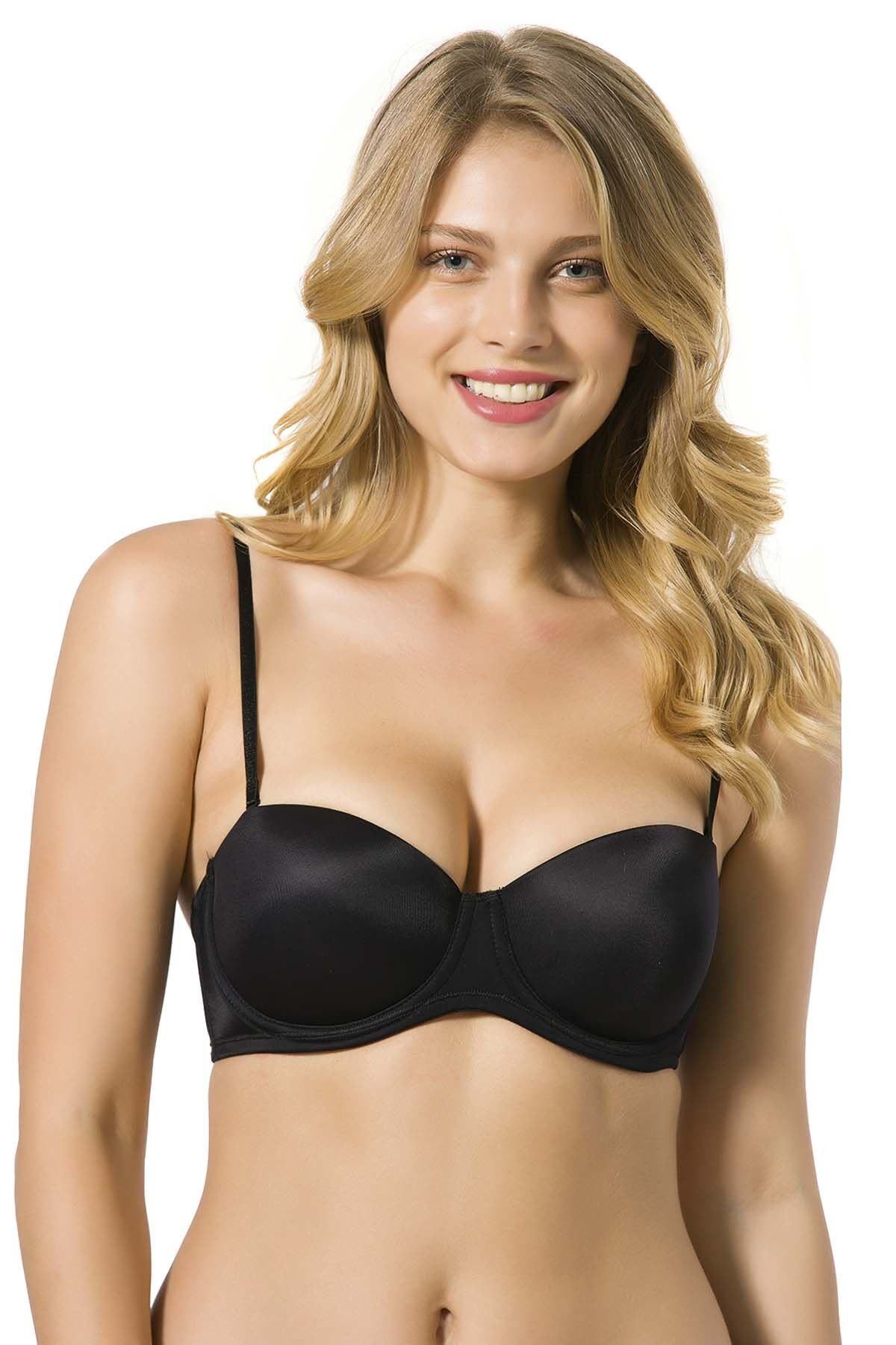 Le Jardin Destekli Micro Push Up Sütyen  LJ-7030 SİYAH - 75