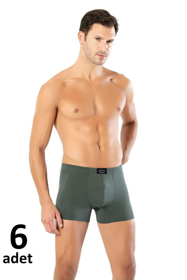 KOTA ERKEK BELİ İNCE KATLAMA MODAL BOXER 6'lı K1011