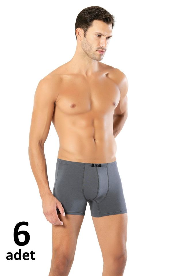 KOTA ERKEK BELİ İNCE KATLAMA MODAL BOXER 6'lı K1011