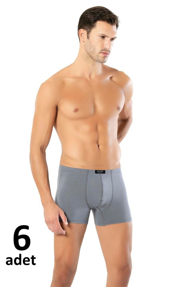 KOTA ERKEK BELİ İNCE KATLAMA MODAL BOXER 6'lı K1011