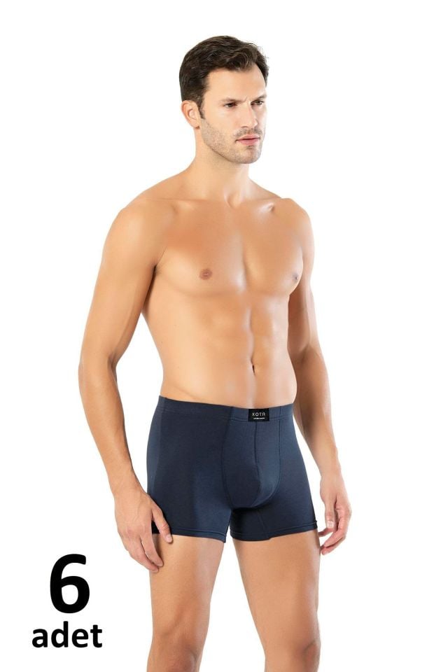 KOTA ERKEK BELİ İNCE KATLAMA MODAL BOXER 6'lı K1011