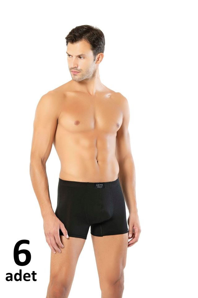 KOTA ERKEK BELİ İNCE KATLAMA MODAL BOXER 6'lı K1011